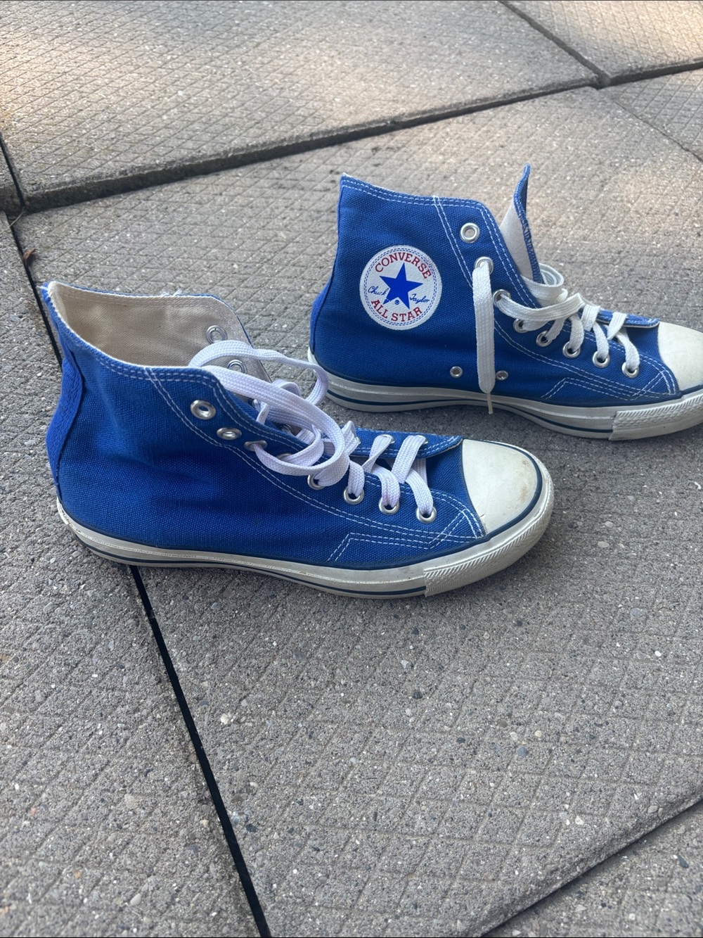 Converse Blue High Top Canvas Sneakers